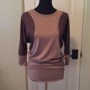 Adorable Studded Tunic Dress or Slouchy Top